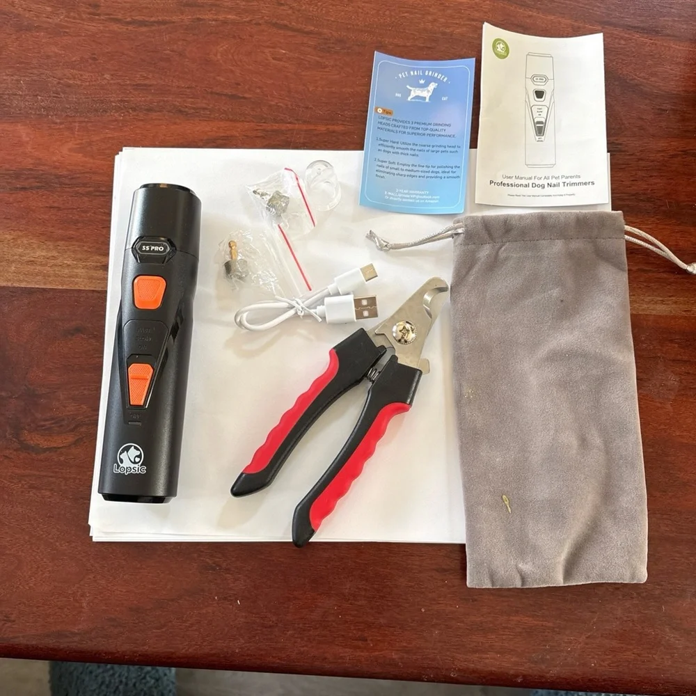 Lopsic S5 Pro Professional Dog Nail Trimmer Set New Without Box Never Used